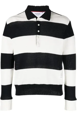 Thom Browne Gestricktes Poloshirt mit Streifen
