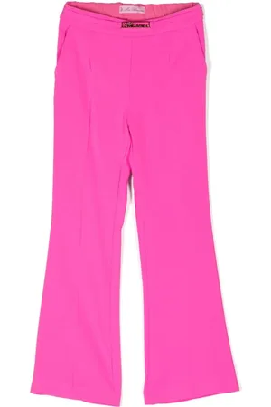 MISS BLUMARINE Gerade High-Rise-Hose mit Logo-Schild
