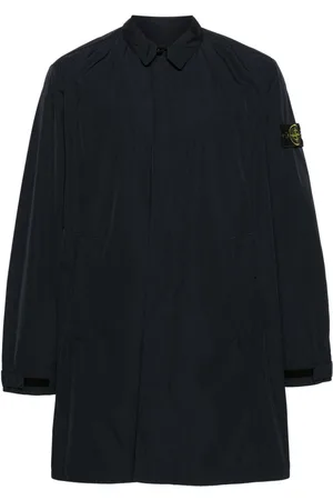 Stone Island Einreihiger Mantel mit Kompass-Patch