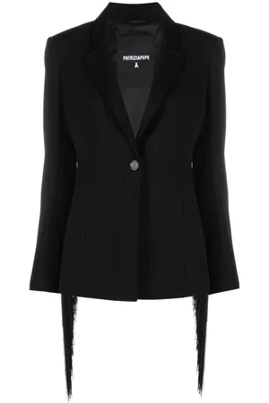Patrizia Pepe Twill-Blazer mit Fransen