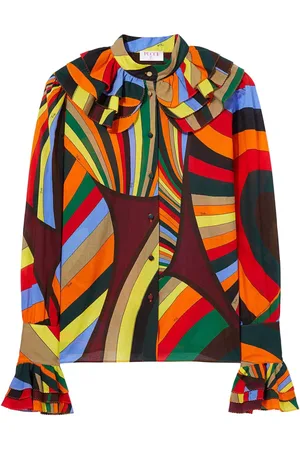 Puccini Bluse mit abstraktem Print
