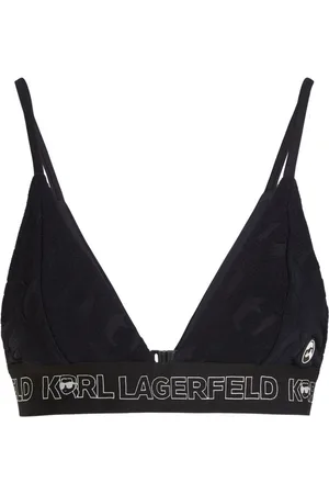 Karl Lagerfeld Ikon 2.0 Bikinioberteil mit Logo-Applikation