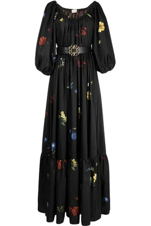 Elie saab Maxikleid mit Blumen-Print