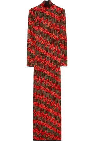Puccini Maxikleid mit Blumen-Print