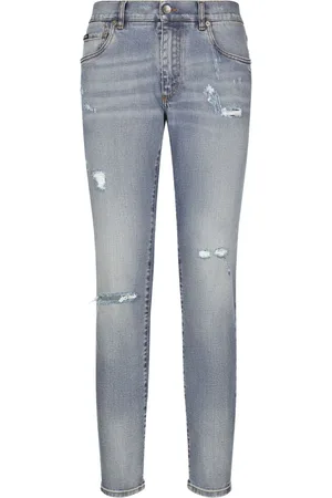 Dolce & Gabbana Slim-Fit-Jeans mit Logo-Patch