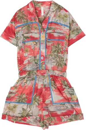 ZIMMERMANN Alight Playsuit mit grafischem Print