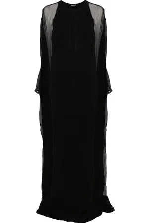 Tom Ford Maxikleid mit transparenten Einsätzen