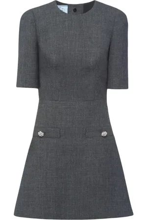 Prada Schurwollkleid mit Knöpfen