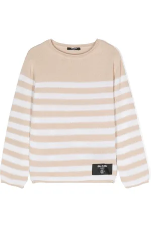 Balmain Gestreifter Strickpullover