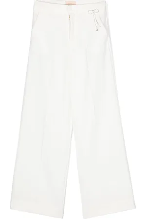 Elisabetta Franchi High-Waist-Hose mit weitem Bein