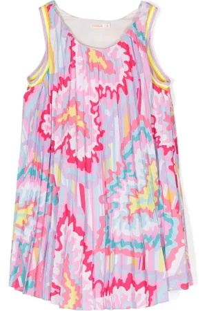 Billieblush Plissee-Kleid mit abstraktem Print