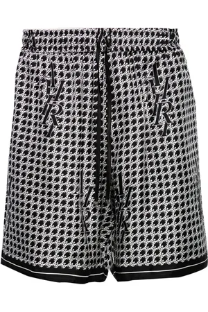 AMIRI Staggard Seiden-Shorts mit Print