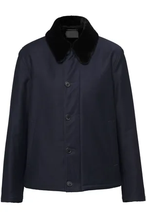 Prada Jacke mit Shearling-Kragen