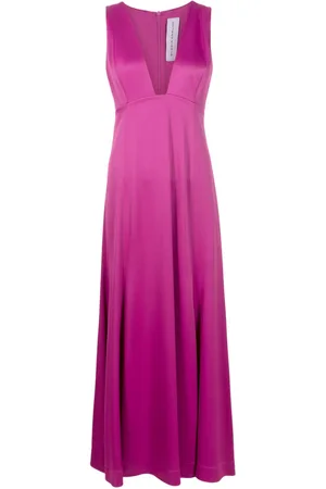 Gloria Coelho Midikleid mit V-Ausschnitt