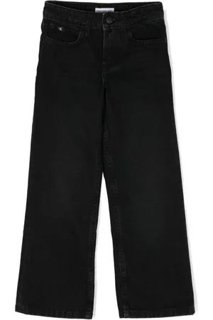 Calvin Klein Ausgeblichene Wide-Leg-Jeans