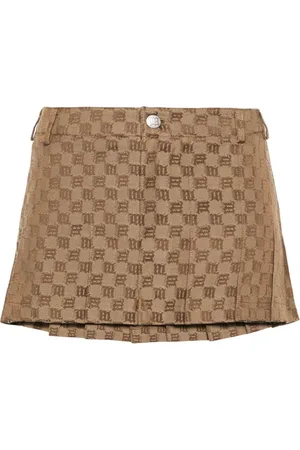 MISBHV Falten-Minirock aus Monogramm-Jacquard