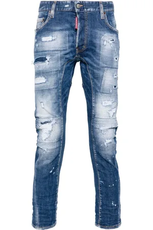 Dsquared2 Tidy Biker Slim-Fit-Jeans im Distressed-Look