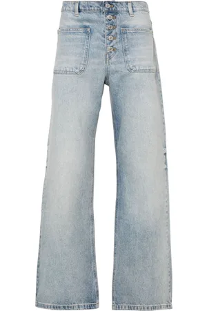 Courrèges Gerade Jeans mit Logo-Stickerei