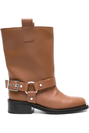 Ganni Bikerstiefel mit Schnallendetail 50mm