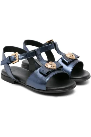 VERSACE Laminierte Sandalen mit Medusa-Schild