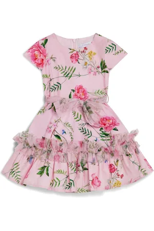 MONNALISA Ausgestelltes Kleid mit Blumen-Print
