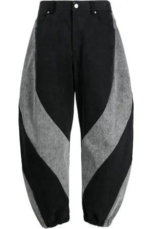 CROQUIS Zweifarbige Baggy-Jeans