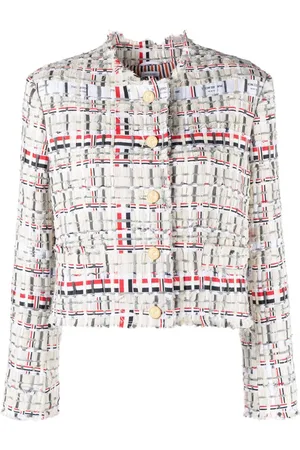 Thom Browne Tweed-Jacke im Deconstructed-Look