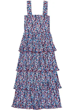 Ganni Midikleid mit Blumen-Print