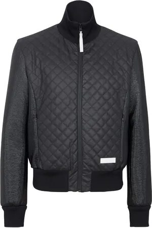 Balmain Gesteppte Bomberjacke mit Logo-Patch