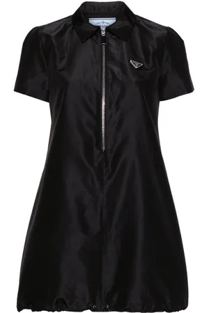 Prada Hemd-Minikleid mit Reißverschluss