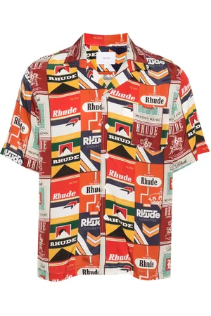 Rhude Seidenhemd mit Cigarette-Print