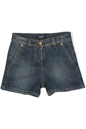 Balmain Jeans-Shorts mit Gravur