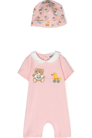 Moschino Zweiteiliges Strampler-Set mit Illustrations-Print
