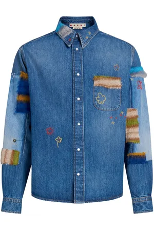 Marni Jeanshemd mit Stickerei