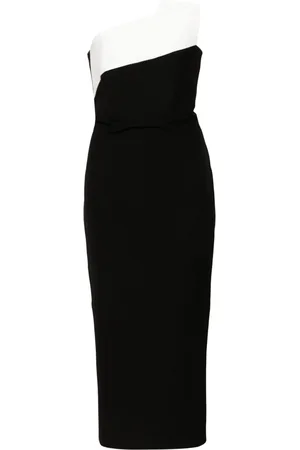 Roland Mouret Drapiertes Midikleid aus Krepp