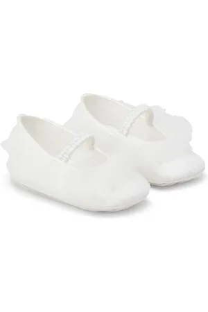 MONNALISA Gerüschte Satin-Ballerinas