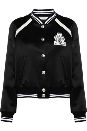 Alessandra Rich Gefütterte Jacke mit Logo-Patch