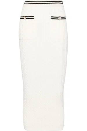 Alessandra Rich Midirock mit Zopfmuster