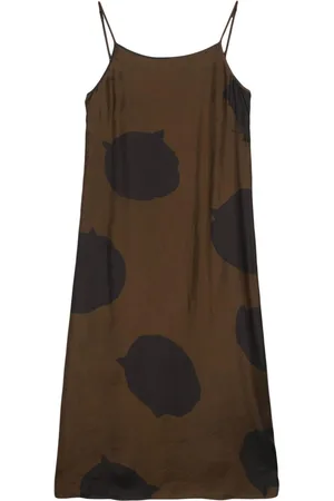 UMA WANG Anaya Midikleid mit abstraktem Print