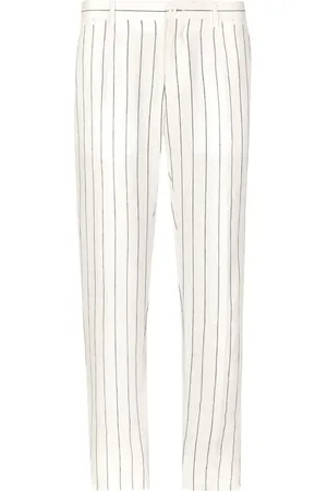 Dolce & Gabbana Leinenhose mit Nadelstreifen