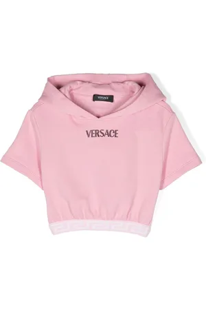 VERSACE Cropped-Kapuzenpullover mit Logo
