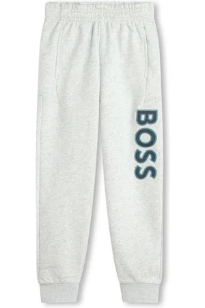 HUGO BOSS Jogginghose aus Fleece mit Logo-Print
