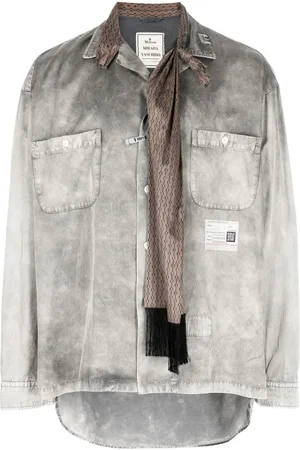 Maison Mihara Yasuhiro Hemd in Distressed-Optik mit Schaldetail