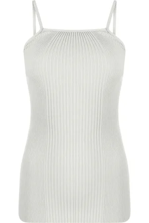 Low Classic Geripptes Neckholder-Top