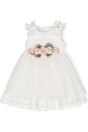 COLORICHIARI Kleid mit Blumenapplikation