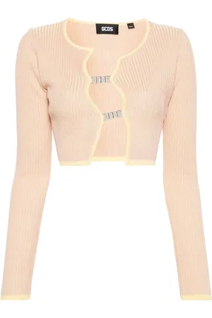GCDS Gerippter Comma Cropped-Cardigan