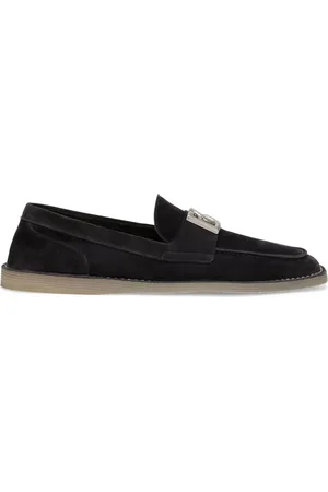 Dolce & Gabbana Loafer aus Wildleder mit Logo