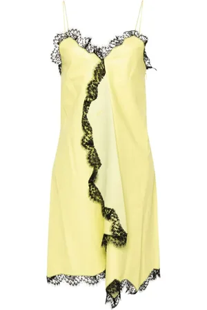 OFF-WHITE Kleid mit Spitzendetail aus Leder