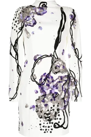 Saiid Kobeisy Minikleid mit Perlen