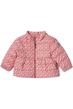 Moncler Gefütterte Jacke mit Logo-Print